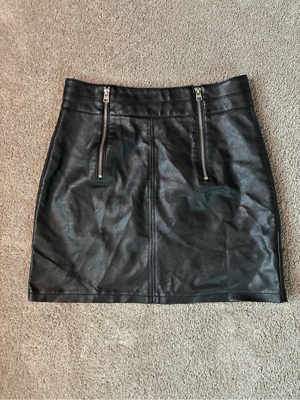 Topshop Faux Leather Mini Skirt Size 6